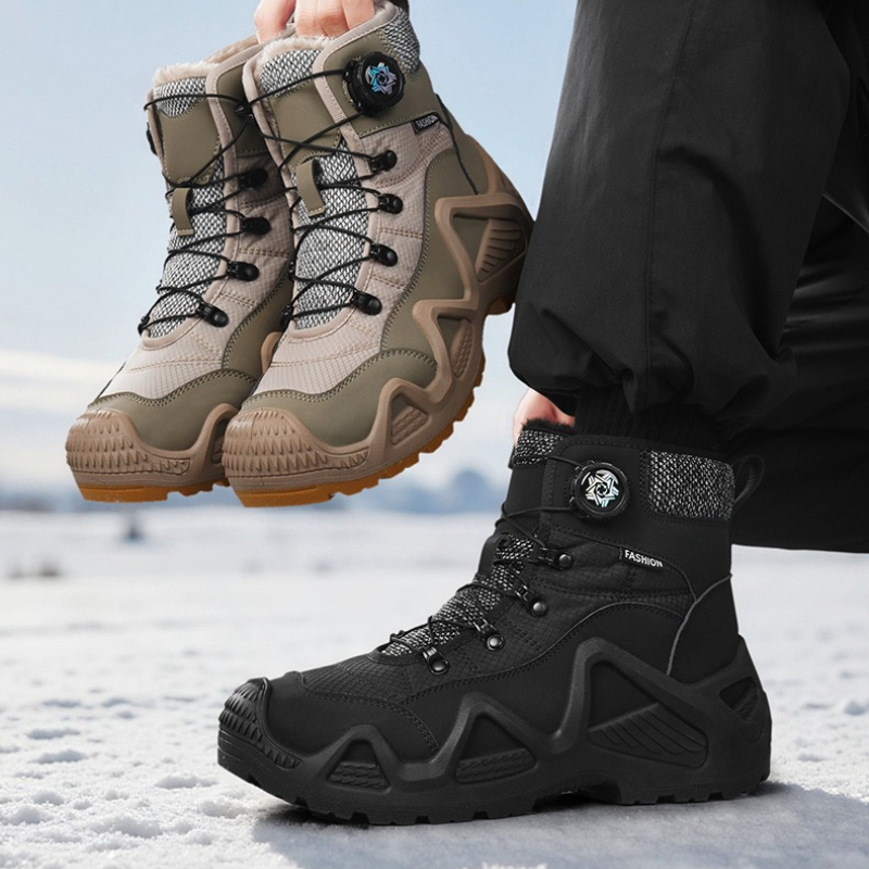 Men'S Shoes Professional - Winter High-top Snow Fleece Warm Rotary