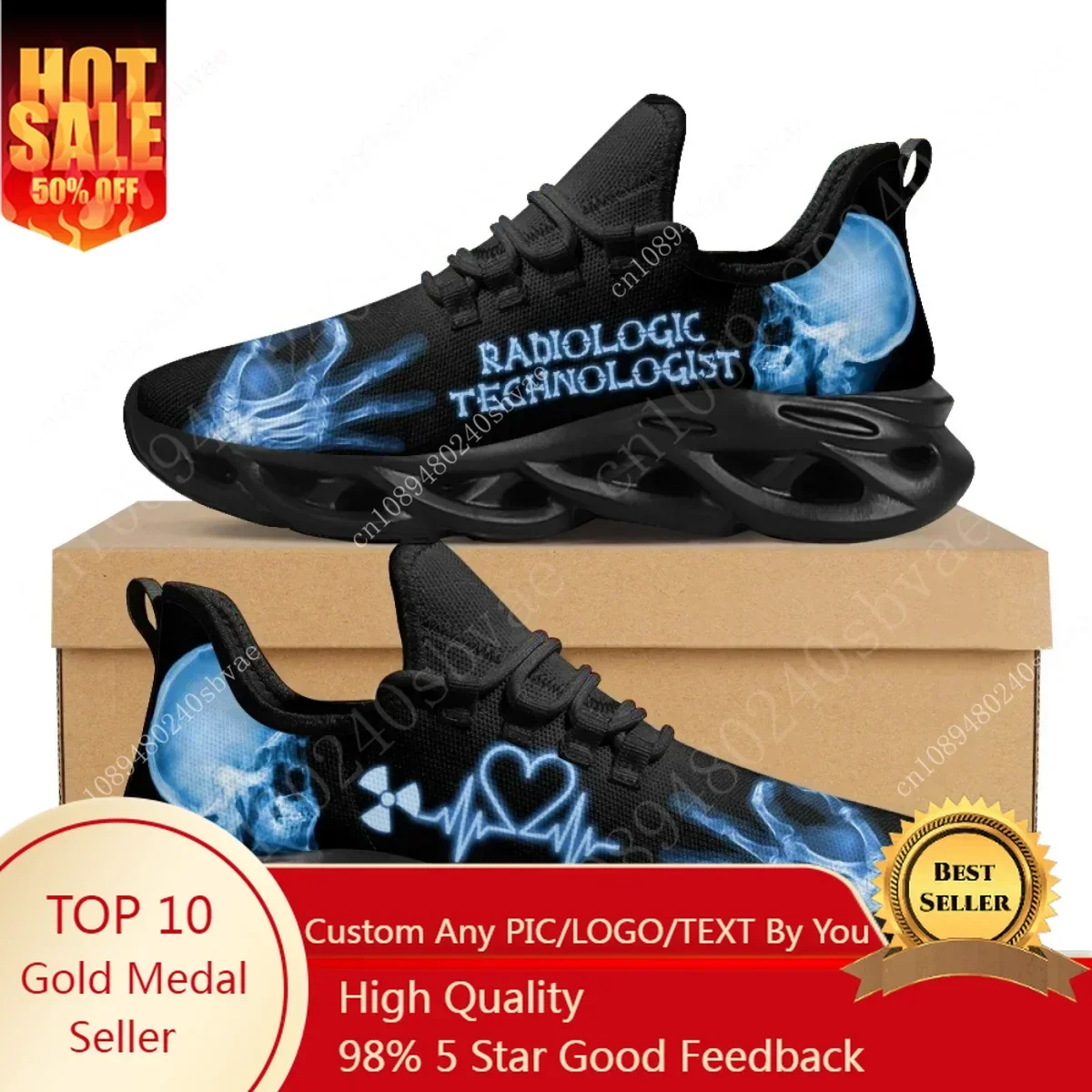 Men Shoes Sneakers - Radiologic Technologist Sneakers Men Wome Skeleton