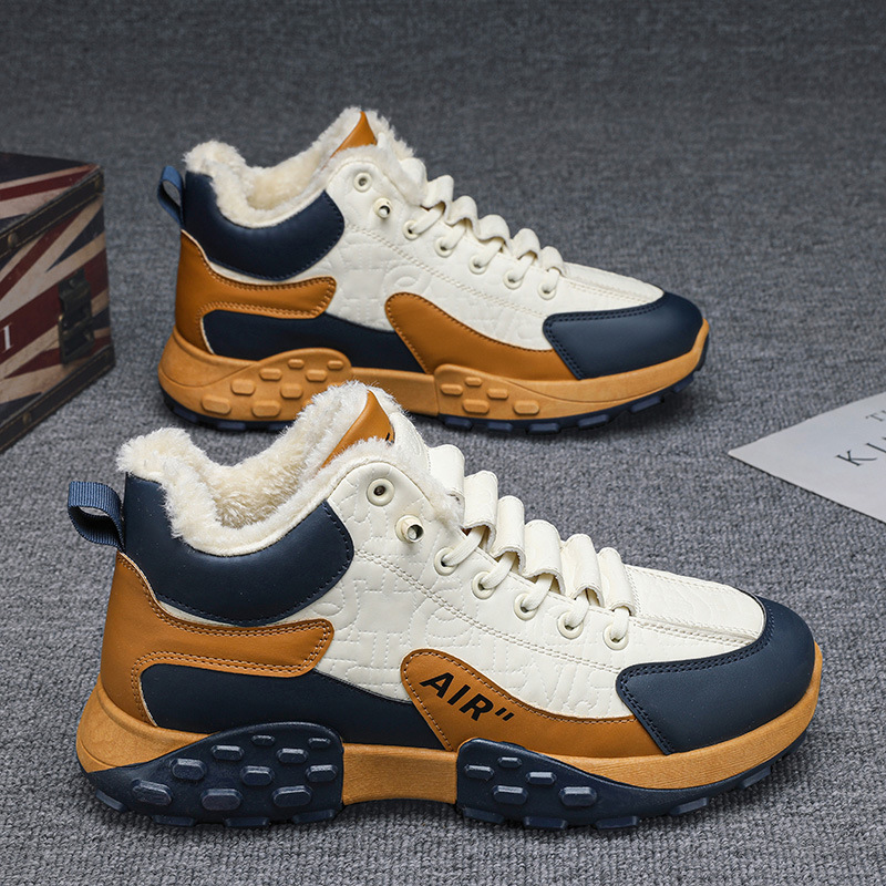 Men'S Shoes For Running - Men Platform Warm Cotton Shoes Male