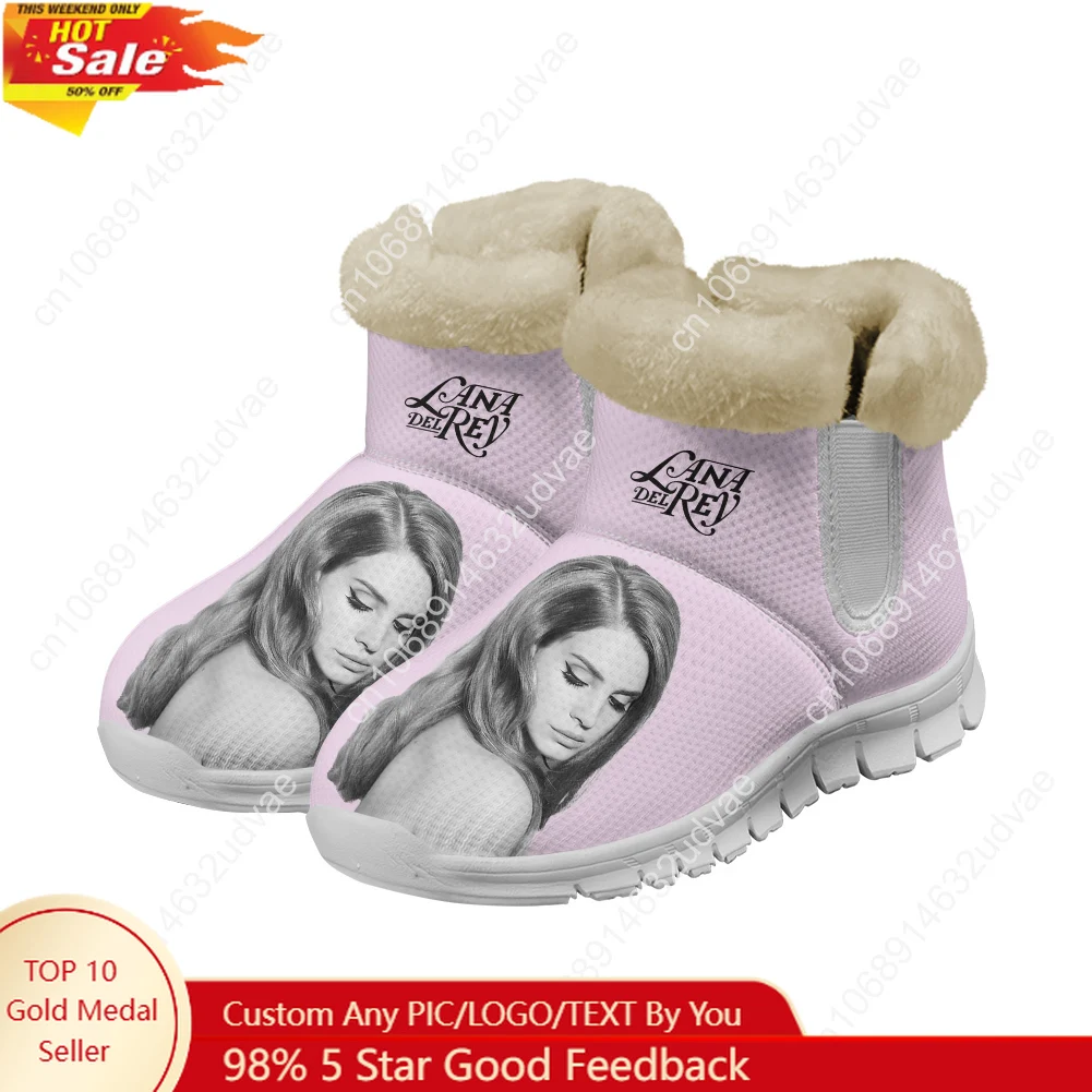 Men Shoes Sneakers - Lana Del Rey Singer Plush Shoes