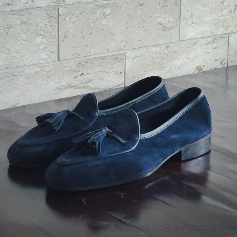 Tassel Decor Men Loafers Navy  - Men'S Shoes Navy Blue 评论和价格