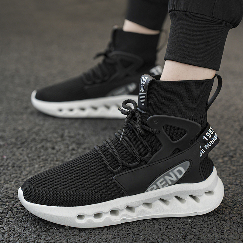 Trendy Men High Top Sock Shoes - Men'S Shoes For Running 评论和价格