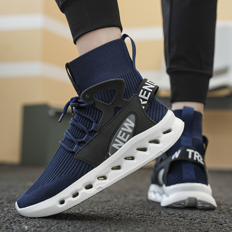 Trendy Men High Top Sock Shoes - Men'S Shoes For Running 评论和价格