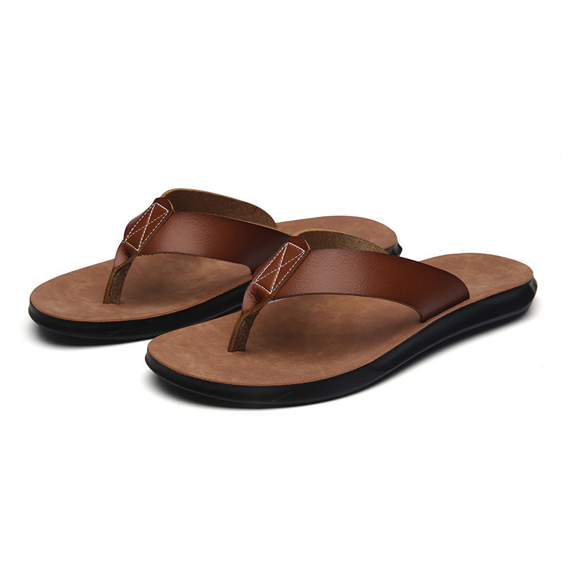 38-47 New Italian Leather Flip - Flip Flop Beach Men 评论和价格