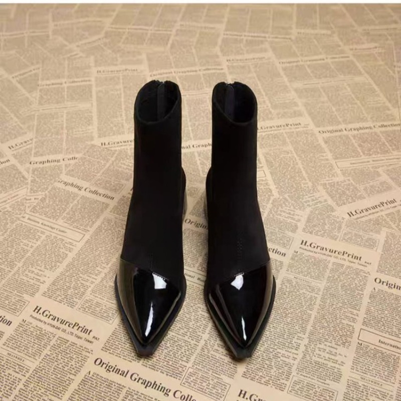 Ankle Boots Women Chunky Mid H - Chelsea Boots Suede 评论和价格