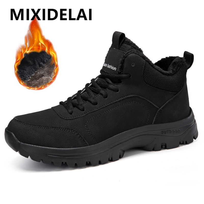 Winter Men's Boots Warm Plush  - Men Shoes Office 评论和价格
