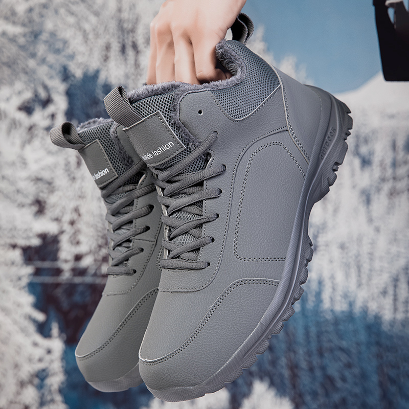 Winter Men's Boots Warm Plush  - Men Shoes Office 评论和价格
