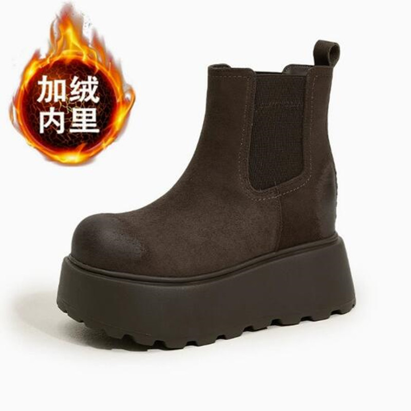 Luxury Suede Cow Genuine Leath - Chelsea Boots Suede 评论和价格