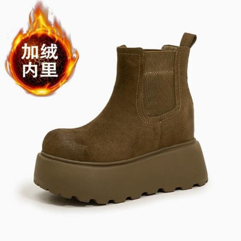 Luxury Suede Cow Genuine Leath - Chelsea Boots Suede 评论和价格