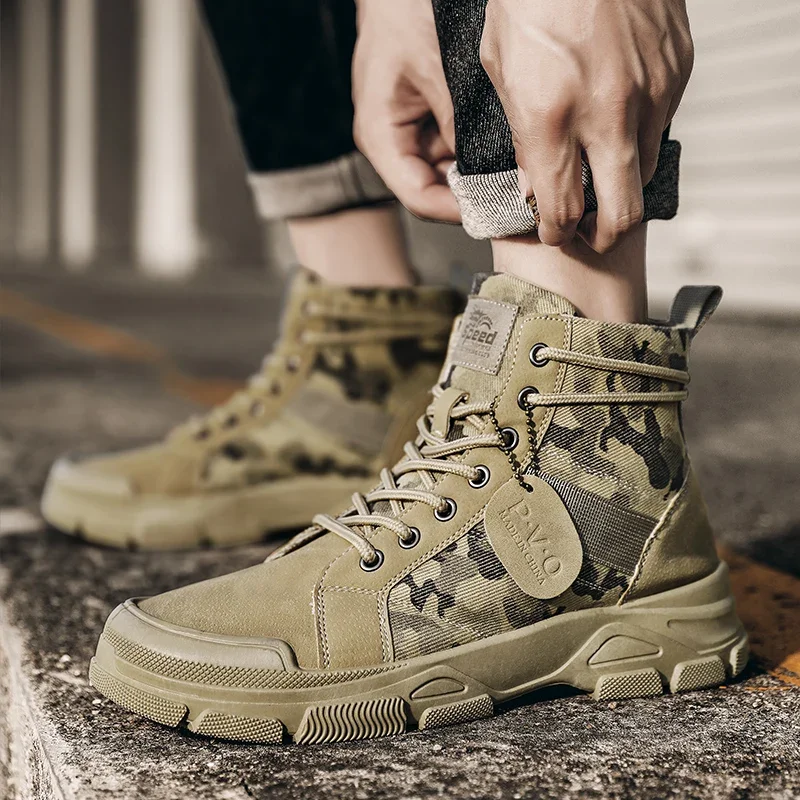 High-Top Boots for Men Autumn  - Men Shoes Office 评论和价格