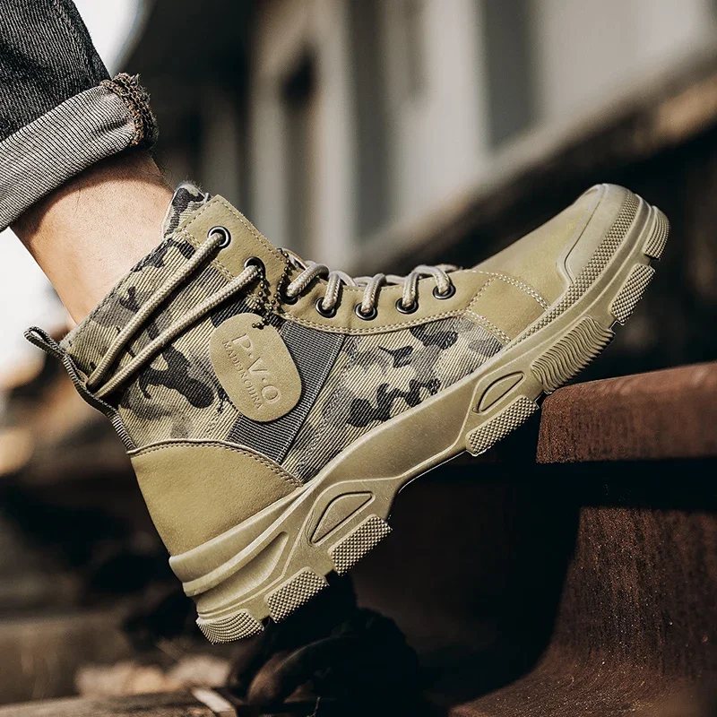 High-Top Boots for Men Autumn  - Men Shoes Office 评论和价格