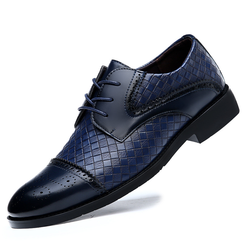 Mens Navy Blue Woven Pattern C - Men'S Shoes Navy Blue 评论和价格