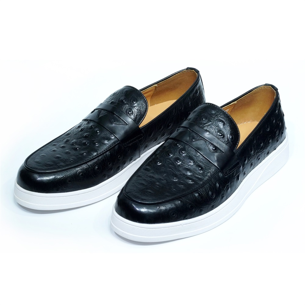 Fashion Genuine Leather Casual - Men'S Shoes Navy Blue 评论和价格