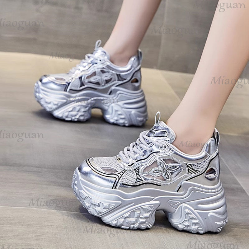 Women Fashion 7CM Platform Sne - Mesh Trainer Breathable 评论和价格