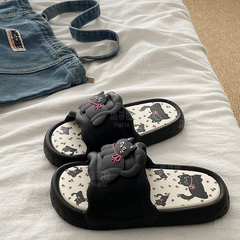 Printting Cute Bear Women Slip - Men'S Shoes In Style 评论和价格