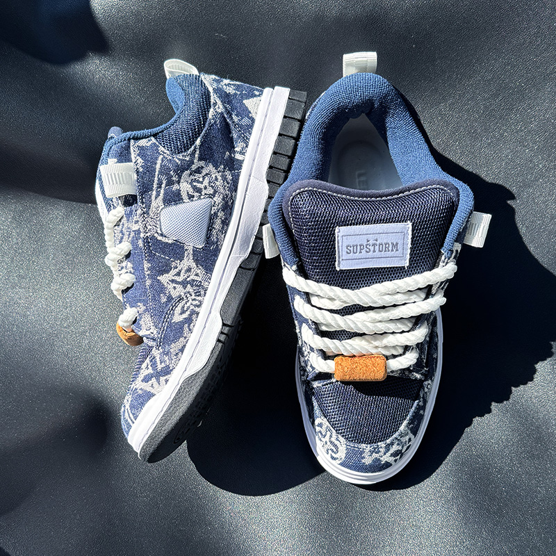 New Style Navy Blue Printed Lo - Men'S Shoes Navy Blue 评论和价格