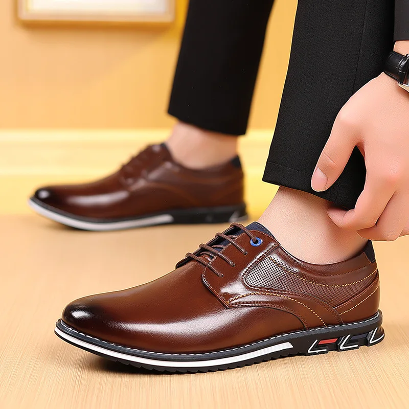 Retro Men Business Leather Sho - Men Shoes Official 评论和价格